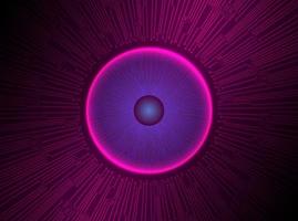 Modern Holographic Eye Ball on Technology Background vector