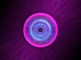 Modern Holographic Eye ball on Technology Background vector