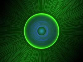 Modern Holographic Eye Ball on Technology Background vector