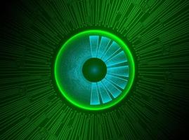 Modern Holographic Eye ball on Technology Background vector