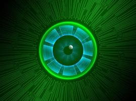 Modern Holographic Eye ball on Technology Background vector