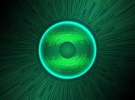 Modern Holographic Eye Ball on Technology Background vector
