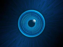 Modern Holographic Eye ball on Technology Background vector