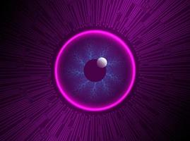 Modern Holographic Eye ball on Technology Background vector