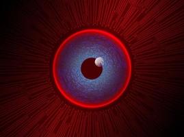 Modern Holographic Eye ball on Technology Background vector