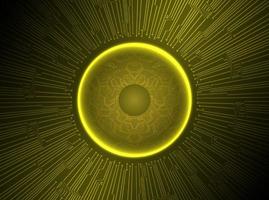 Modern Holographic Eye ball on Technology Background vector