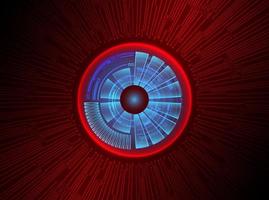 Modern Holographic Eye ball on Technology Background vector
