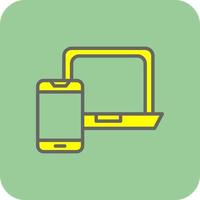 Mobile To Laptop Vector Icon Design