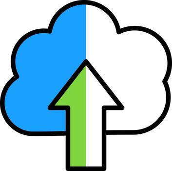 diseño de icono de vector de carga en la nube