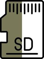 diseño de icono de vector de tarjeta sd