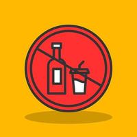 No Drink Vector Icon Design