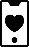 Ilustración de vector de corazón móvil sobre un fondo. Símbolos de calidad premium. Iconos vectoriales para concepto y diseño gráfico.