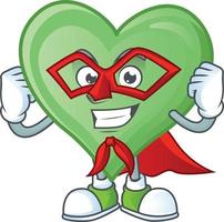 Green love cartoon character style vector