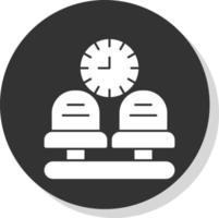 diseño de icono de vector de sala de espera