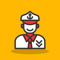 Captain Vector Icon Design