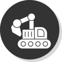 Excavator Vector Icon Design