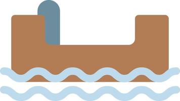 Ilustración de vector de barco de agua en un fondo. Símbolos de calidad premium. Iconos vectoriales para concepto y diseño gráfico.