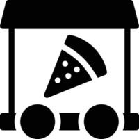 ilustración de vector de puesto de pizza en un fondo. símbolos de calidad premium. iconos vectoriales para concepto y diseño gráfico.