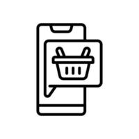 mobile shopping icon for your website design, logo, app, UI. vector