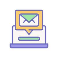 icono de correo electrónico para el diseño de su sitio web, logotipo, aplicación, interfaz de usuario. vector