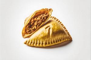 traer un toque de sofisticación a tu relacionado con la comida proyectos con nuestra empanadas en un blanco antecedentes. escaparate el Rico sabores y diversidad de latín americano cocina foto