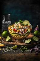 Ceviche High-quality images showcase this beloved traditional dish in all its glory, from classic street food to gourmet styles. Perfect for cookbooks, food blogs, menu photo