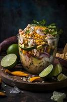 Ceviche High-quality images showcase this beloved traditional dish in all its glory, from classic street food to gourmet styles. Perfect for cookbooks, food blogs, menu photo