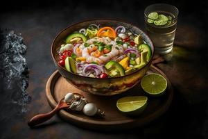 Ceviche High-quality images showcase this beloved traditional dish in all its glory, from classic street food to gourmet styles. Perfect for cookbooks, food blogs, menu photo