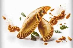 Bring a touch of sophistication to your food-related projects with our Empanadas on a white background. Showcase the rich flavors and diversity of Latin American cuisine photo