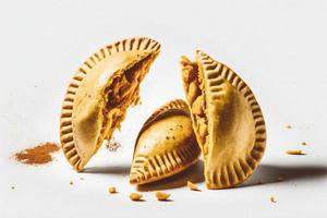 Bring a touch of sophistication to your food-related projects with our Empanadas on a white background. Showcase the rich flavors and diversity of Latin American cuisine photo