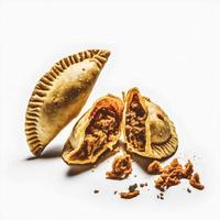 Bring a touch of sophistication to your food-related projects with our Empanadas on a white background. Showcase the rich flavors and diversity of Latin American cuisine photo