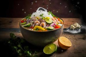 Ceviche High-quality images showcase this beloved traditional dish in all its glory, from classic street food to gourmet styles. Perfect for cookbooks, food blogs, menu photo