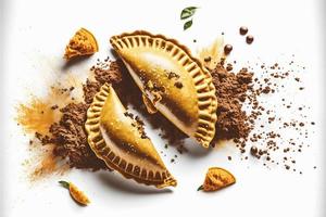 Bring a touch of sophistication to your food-related projects with our Empanadas on a white background. Showcase the rich flavors and diversity of Latin American cuisine photo