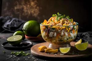 Ceviche High-quality images showcase this beloved traditional dish in all its glory, from classic street food to gourmet styles. Perfect for cookbooks, food blogs, menu photo