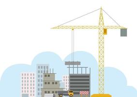 Building site under construction vector