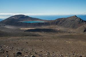 The volcanic landscape of Tongariro national park, World Heritage Sites in New Zealand. photo