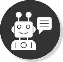 diseño de icono de vector de asistente de robot