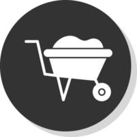 Wheelbarrow Vector Icon Design