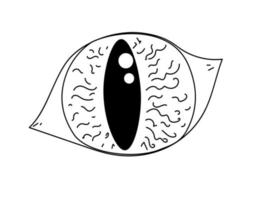 Cat eye vector doodle hand drawn illustration