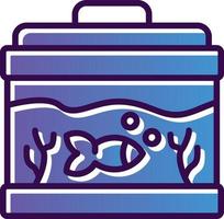 Fish Tank Vector Icon Design