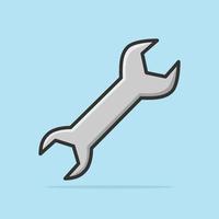 Wrench for nuts and bolts isolated on light background vector