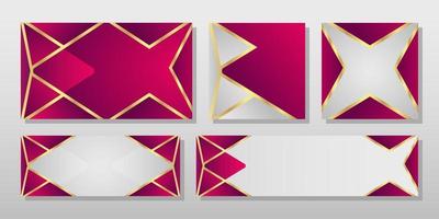 Set of geometric shapes. blank luxury background for media post, business eps10 vector