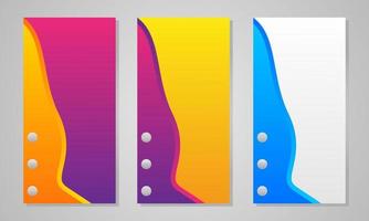 Gradient background banner with violet, yellow and blue colours vector