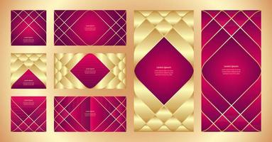 Luxury background with golden and red. social media post and web internet ads. eps10 vector