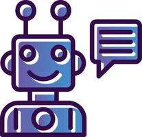 Robot Assistant Vector Icon Design