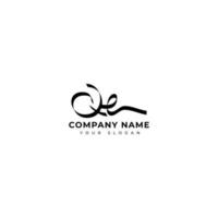 Qe Initial signature logo vector design