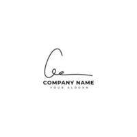 Ge Initial signature logo vector design