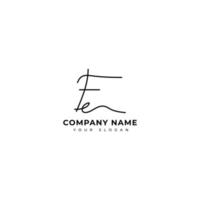 fe inicial firma logo vector diseño