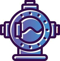 Diving Helmet Vector Icon Design