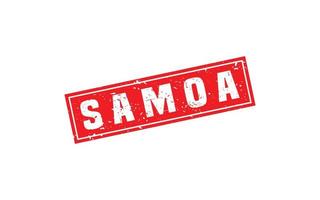 SAMOA stamp rubber with grunge style on white background vector